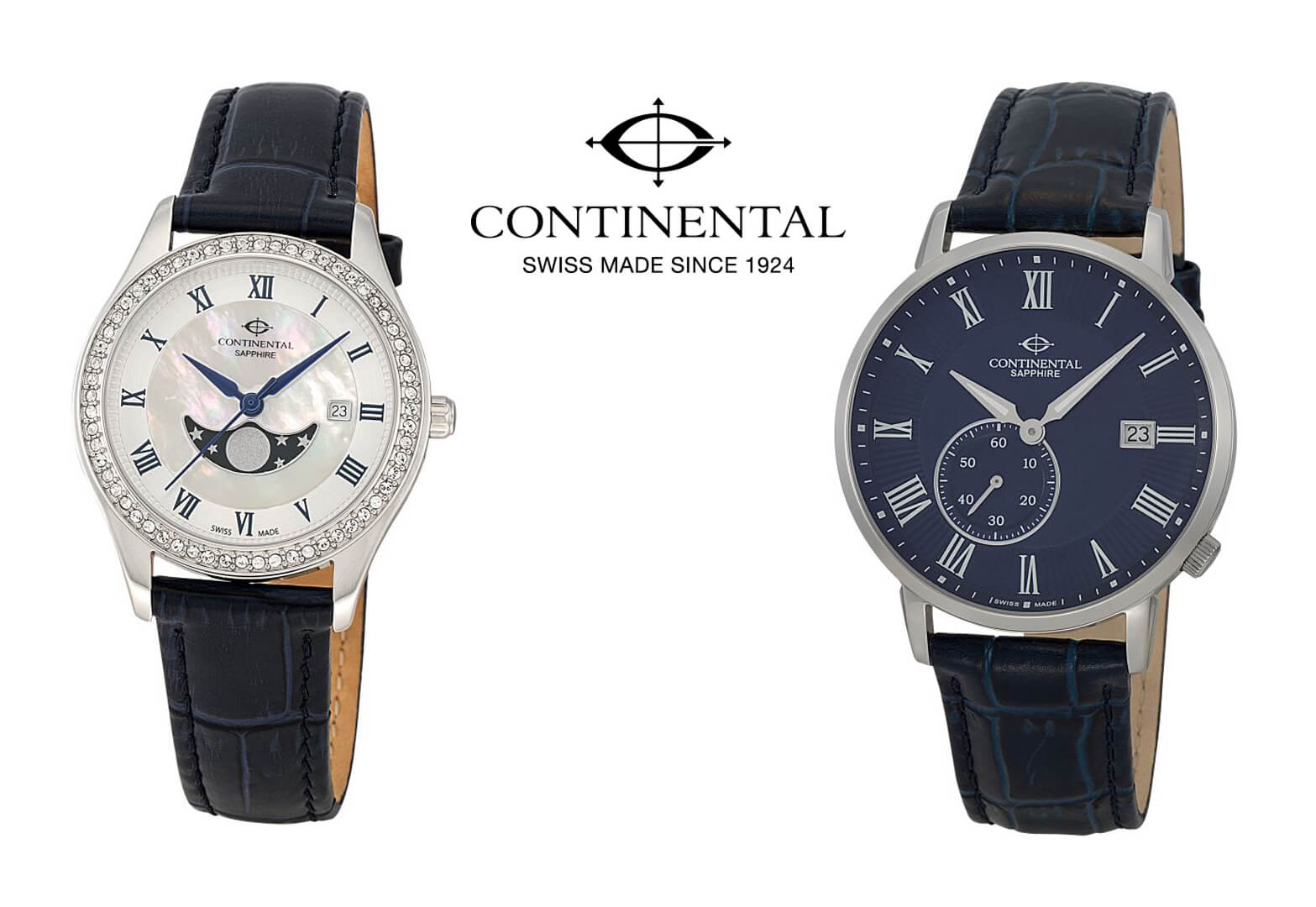 Pictured: Ladies Continental Watch and Men's Continental Watch