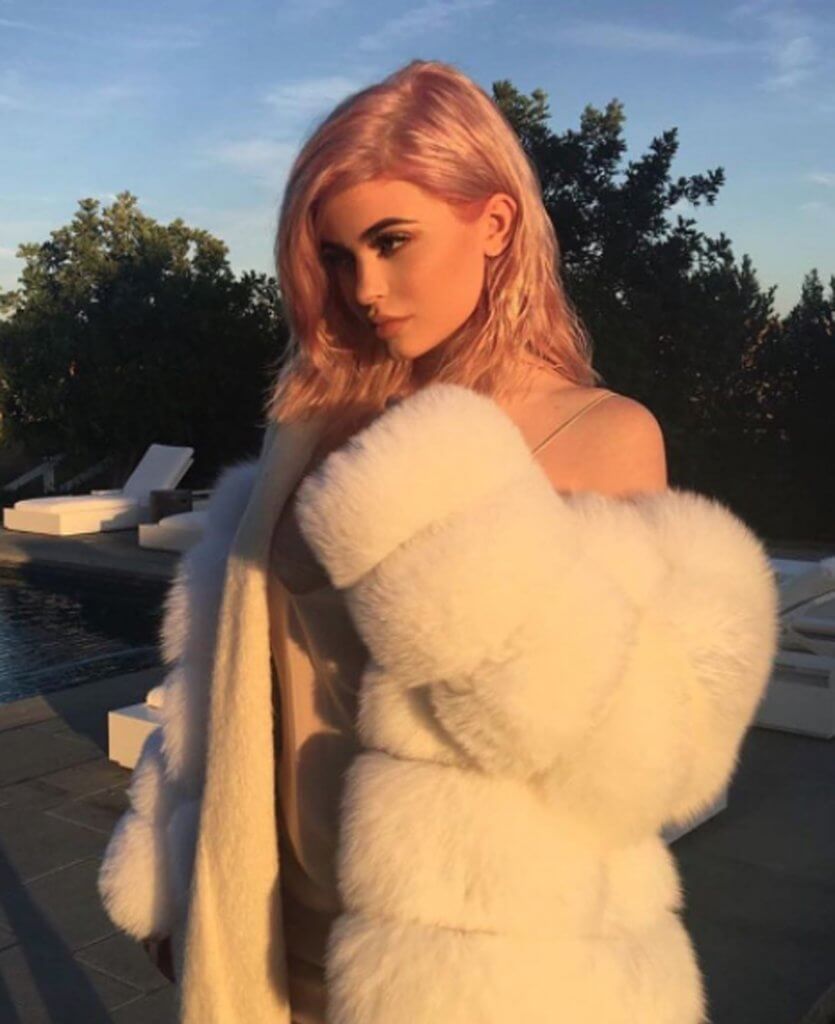 kylie jenner faux fur