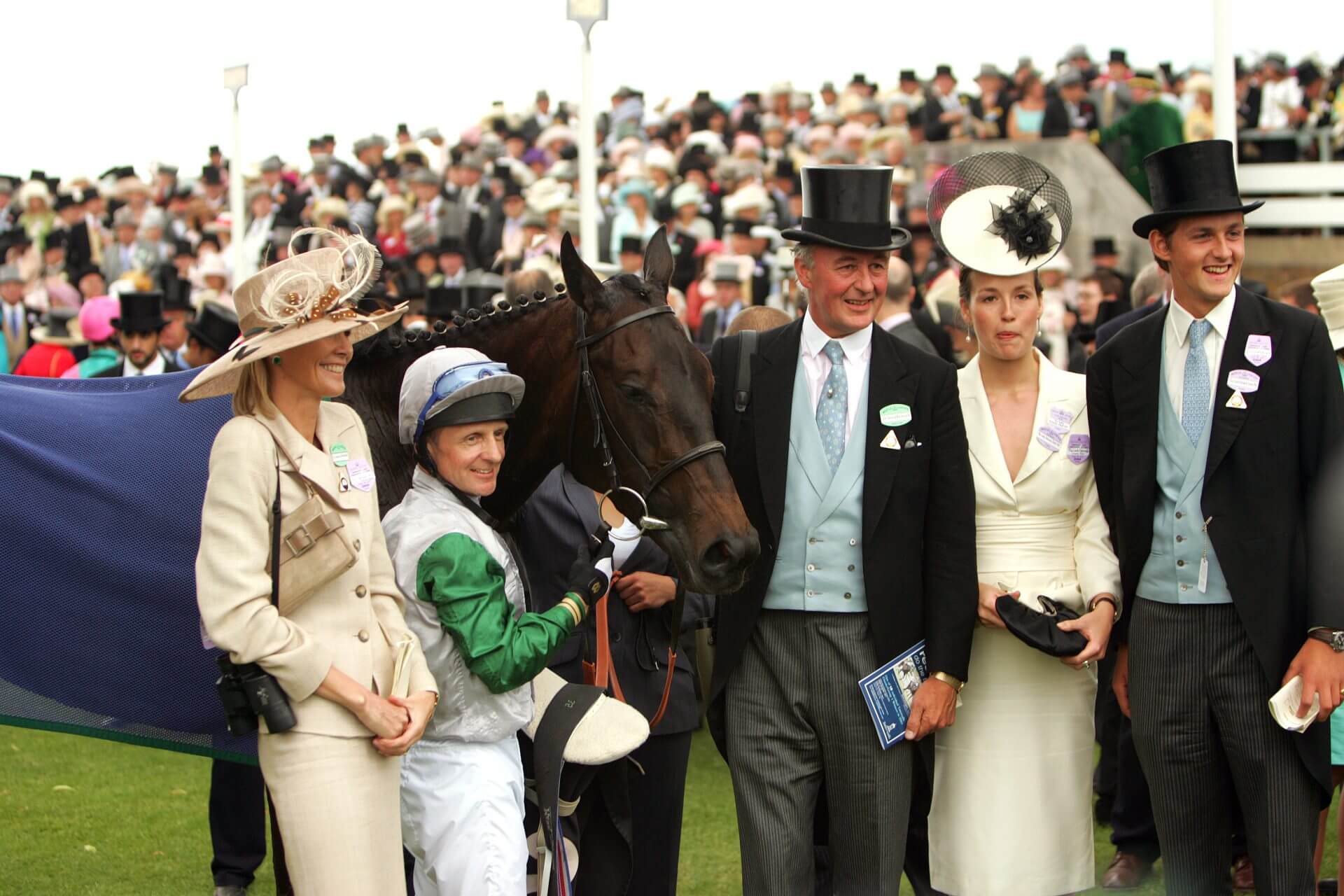 Attraction with the Duke of Roxburghe and family after winning the Coronation Stakes at Royal Ascot (credit RacingFotos)