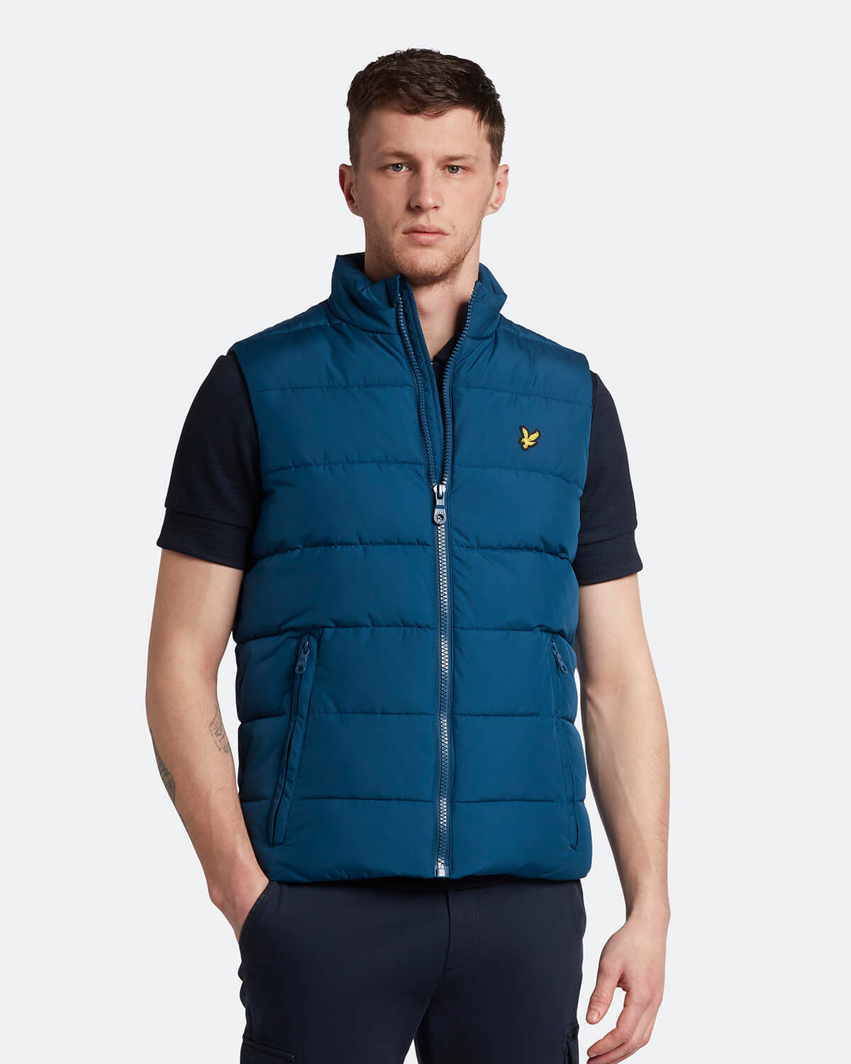 Lyle & Scott - Quilted Gilet - Petrol Blue - £90.00