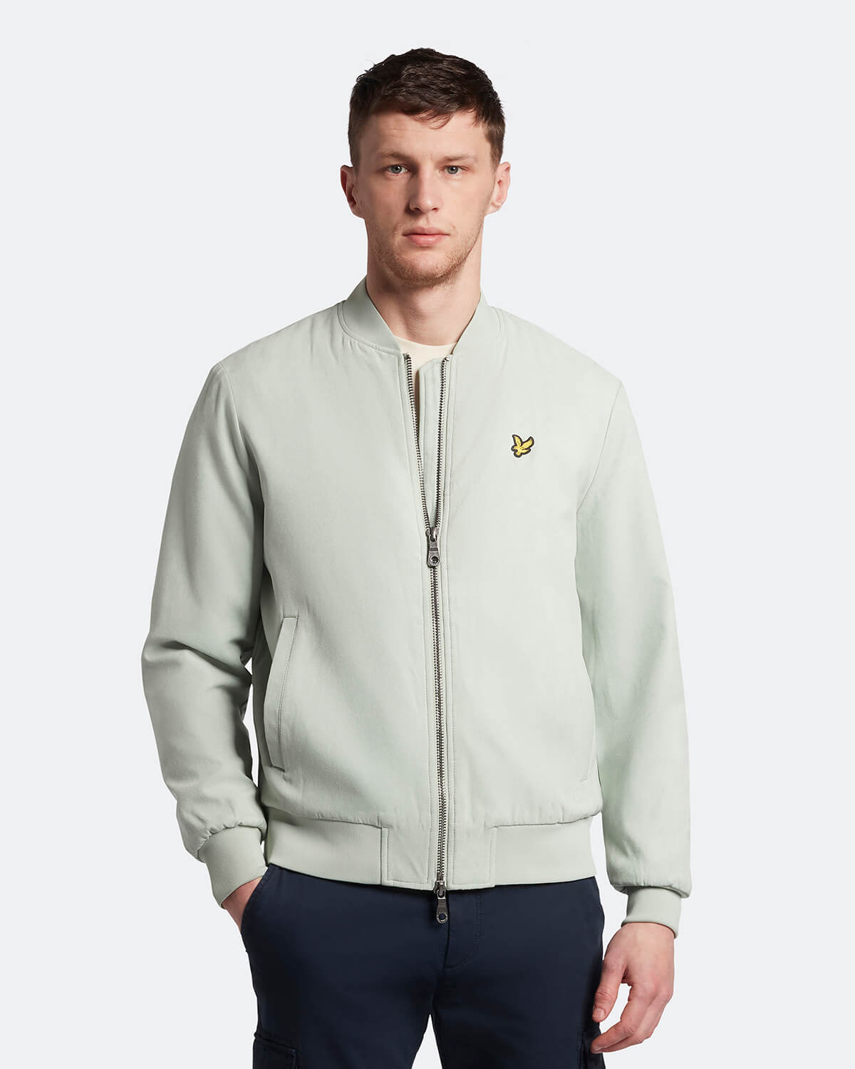 Lyle & Scott - Suedette Bomber - Putty Sage - £120.00