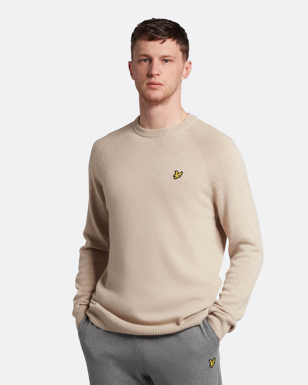 Lyle & Scott - Yak Crew Neck - Stone Dusk - £95.00