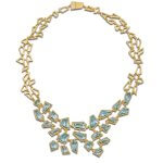 blue and gold necklace