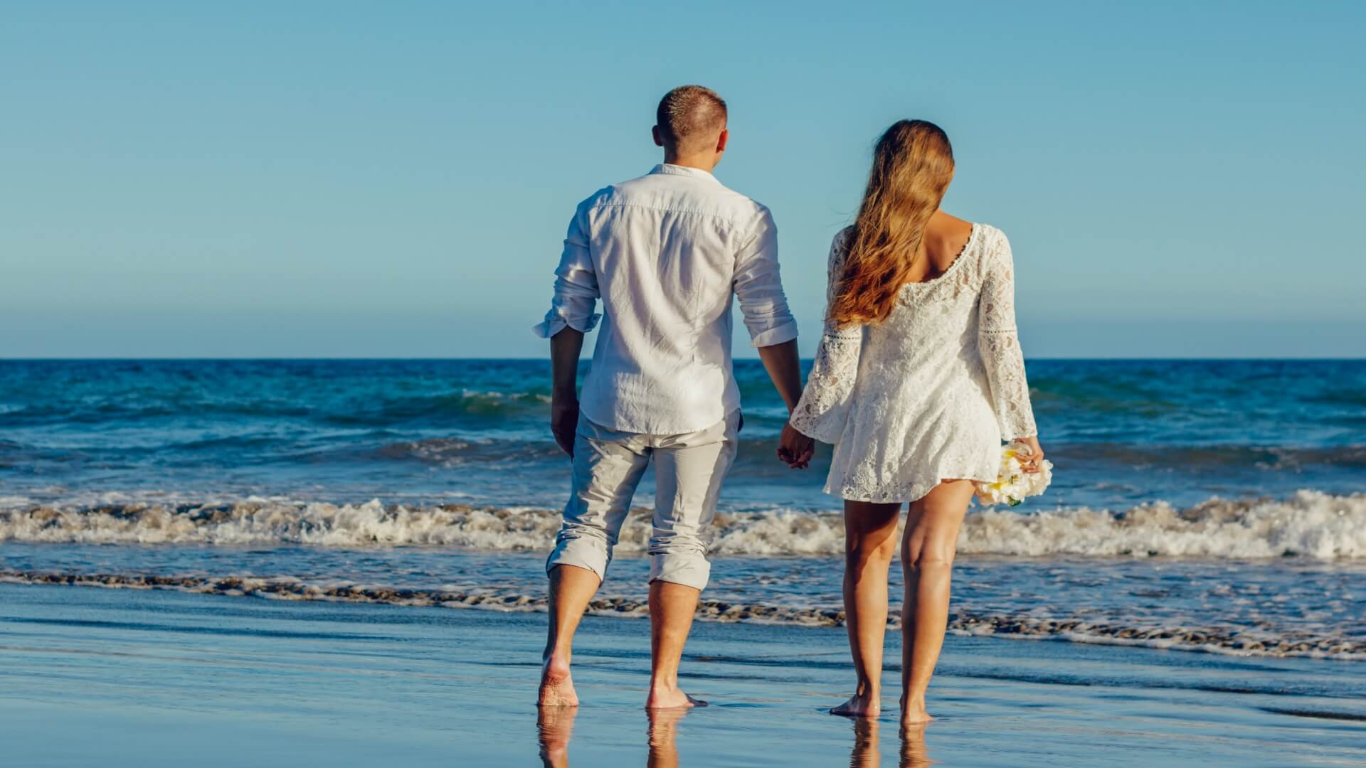 Beach with couple