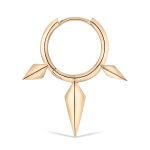 Copy of Hoop_9.5_Triple_FacetSpike_Rose-Gold#2